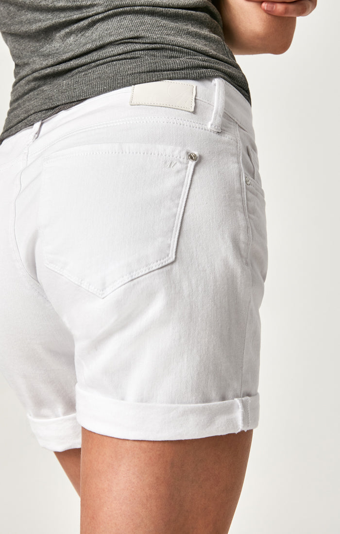 PIXIE BOYFRIEND SHORTS IN WHITE TRIBECA - Mavi Jeans