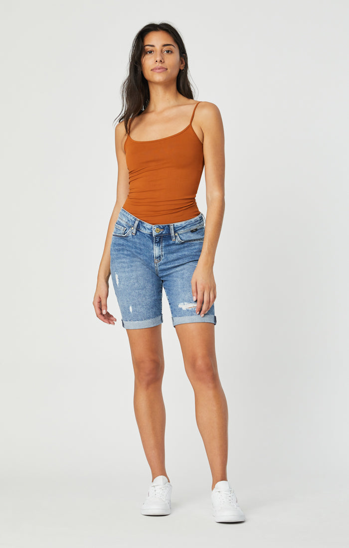 Ripped denim best sale bermuda shorts