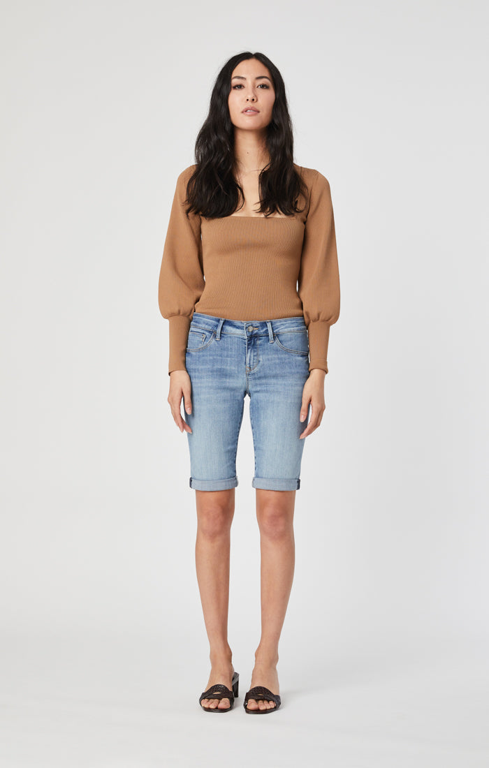 KARLY BERMUDA SHORTS IN LIGHT FOGGY SUPERSOFT - Mavi Jeans