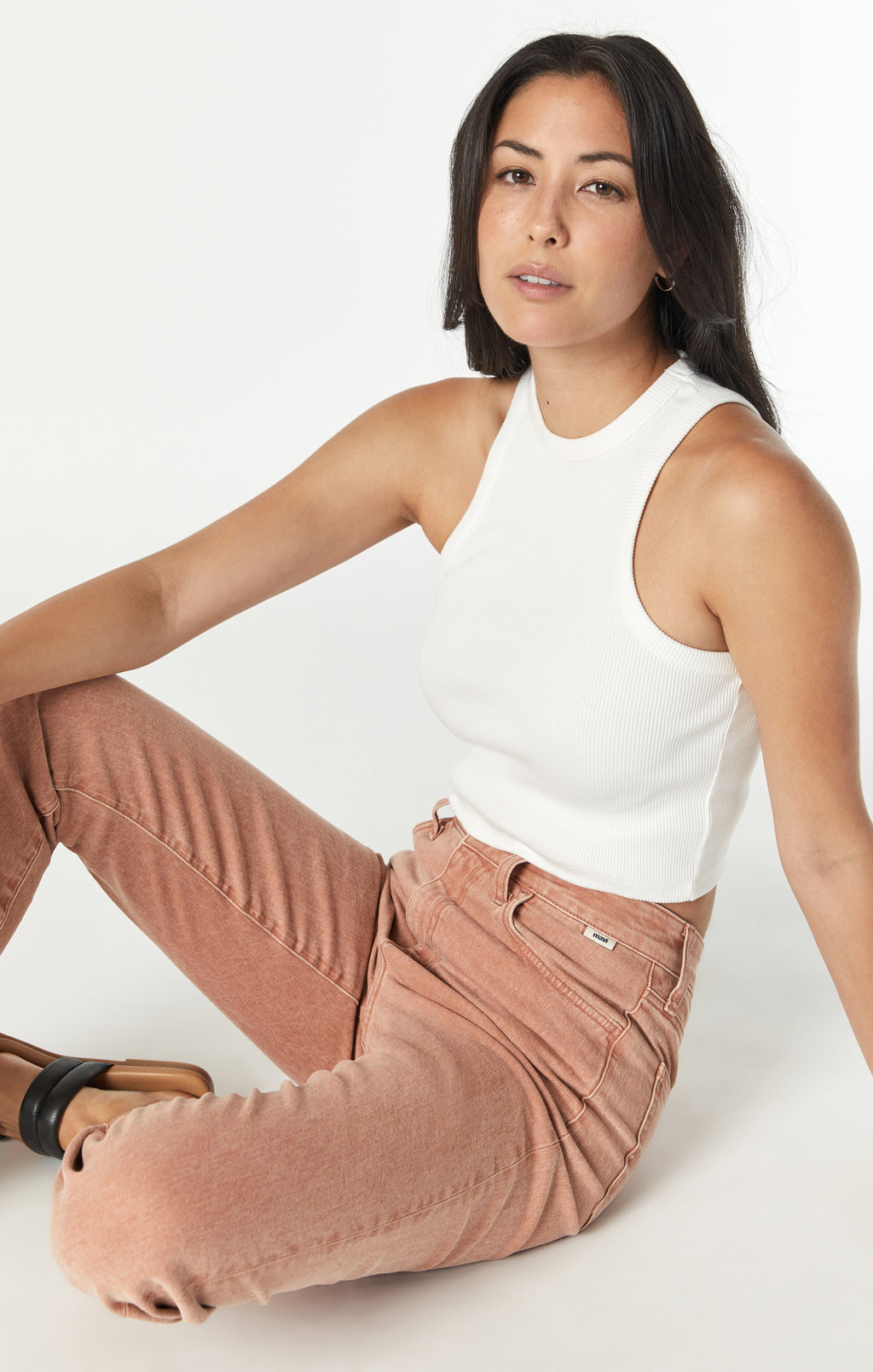 CINDY MOM JEANS IN SUNBURN NATURAL DYE - Mavi Jeans