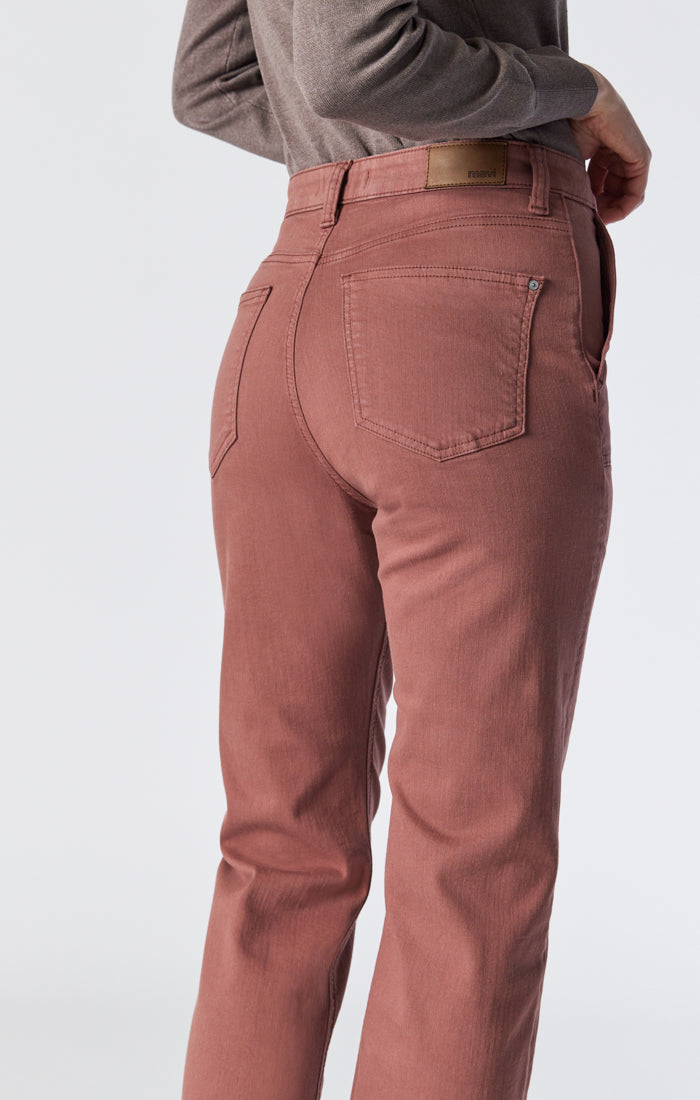 Brown straight leg outlet jeans