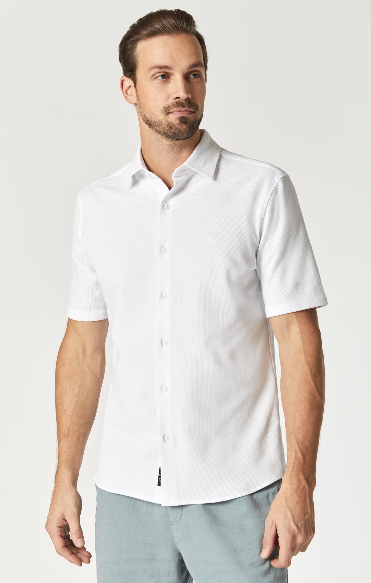 Mavi Men's Short Sleeve Shirt In Antique White