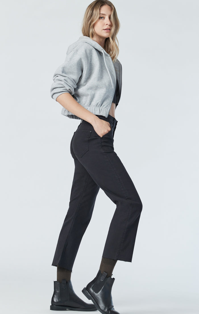 Lets Get It Straight Leg Twill Pants by Dazie Online, THE ICONIC