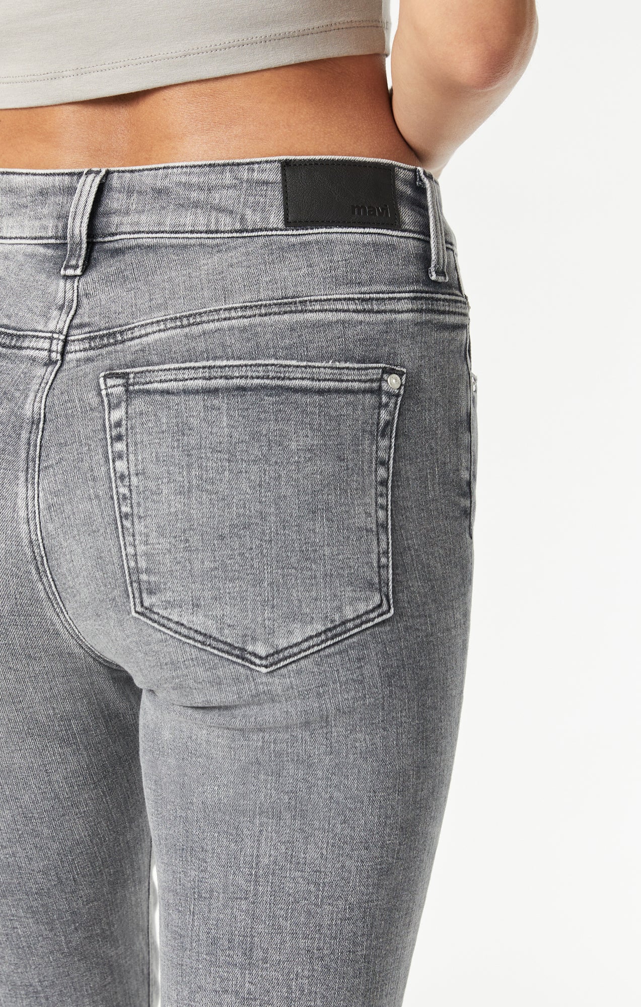 MARIA SLIT HEM FLARE IN VINTAGE GREY LA BLUE - Mavi Jeans