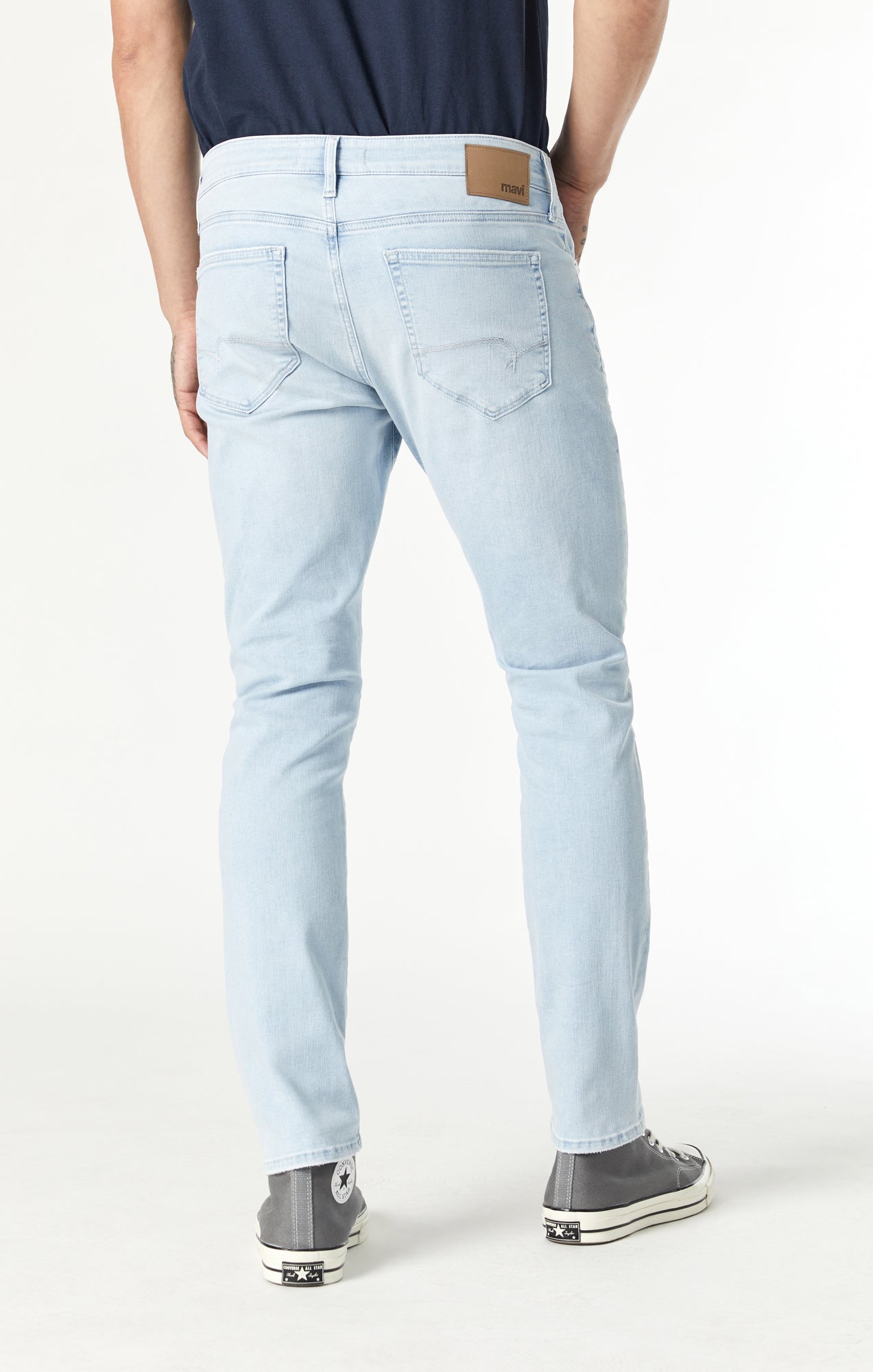 Mens slim light blue sales jeans