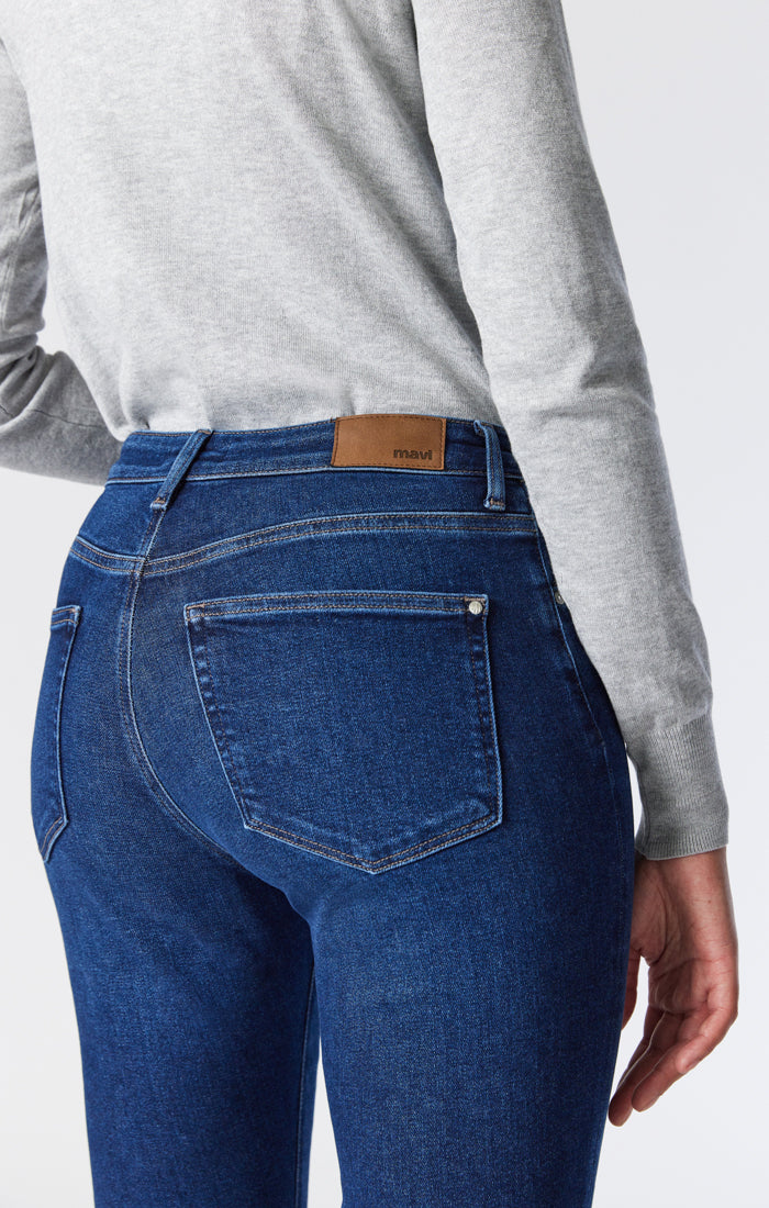 VIOLA STRAIGHT LEG  IN DARK BRUSHED FLEX BLUE - Mavi Jeans