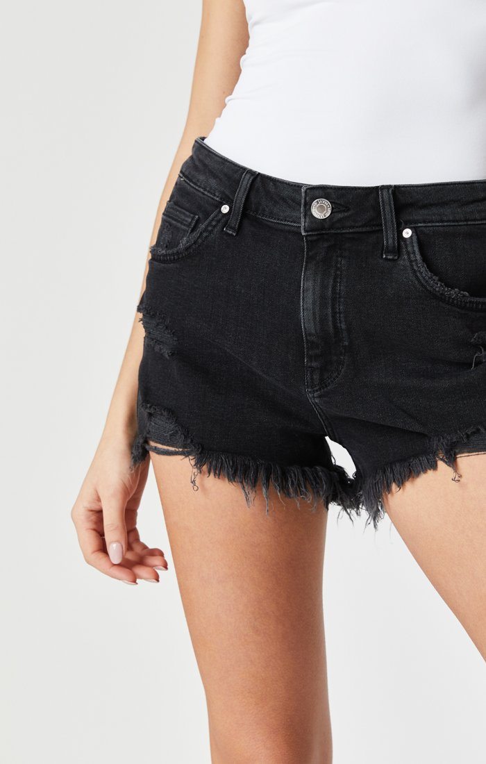 ROSIE SHORTS IN SMOKE RIPPED 90'S - Mavi Jeans