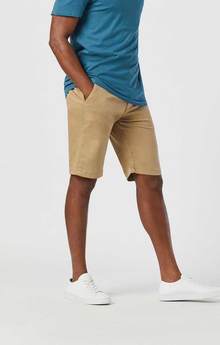 Mavi Men's Jacob Shorts In British Khaki Twill