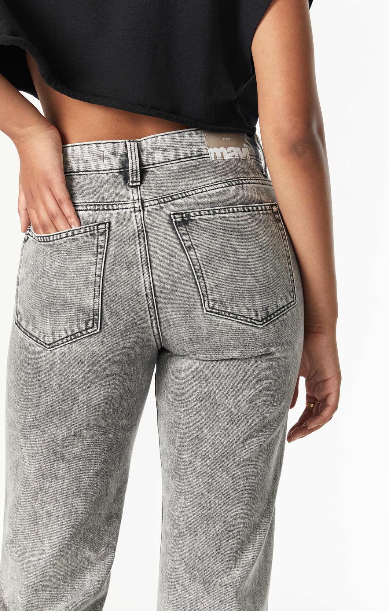 BARCELONA WIDE LEG IN LIGHT SMOKE TRUE BLUE - Mavi Jeans