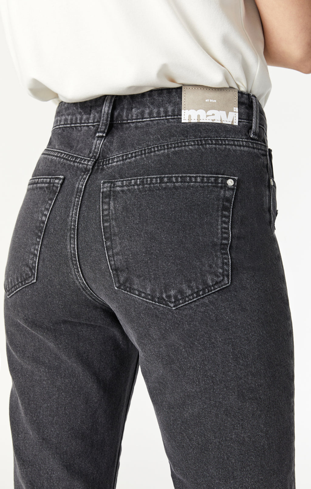 NEW YORK STRAIGHT LEG IN SMOKE RIPPED DENIM - Mavi Jeans
