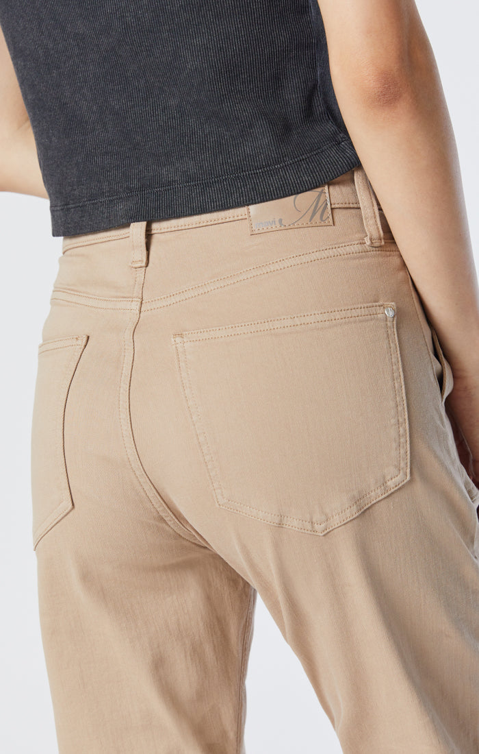 SHELIA FRONT POCKET STRAIGHT PANTS IN SILVER MINK TWILL - Mavi Jeans