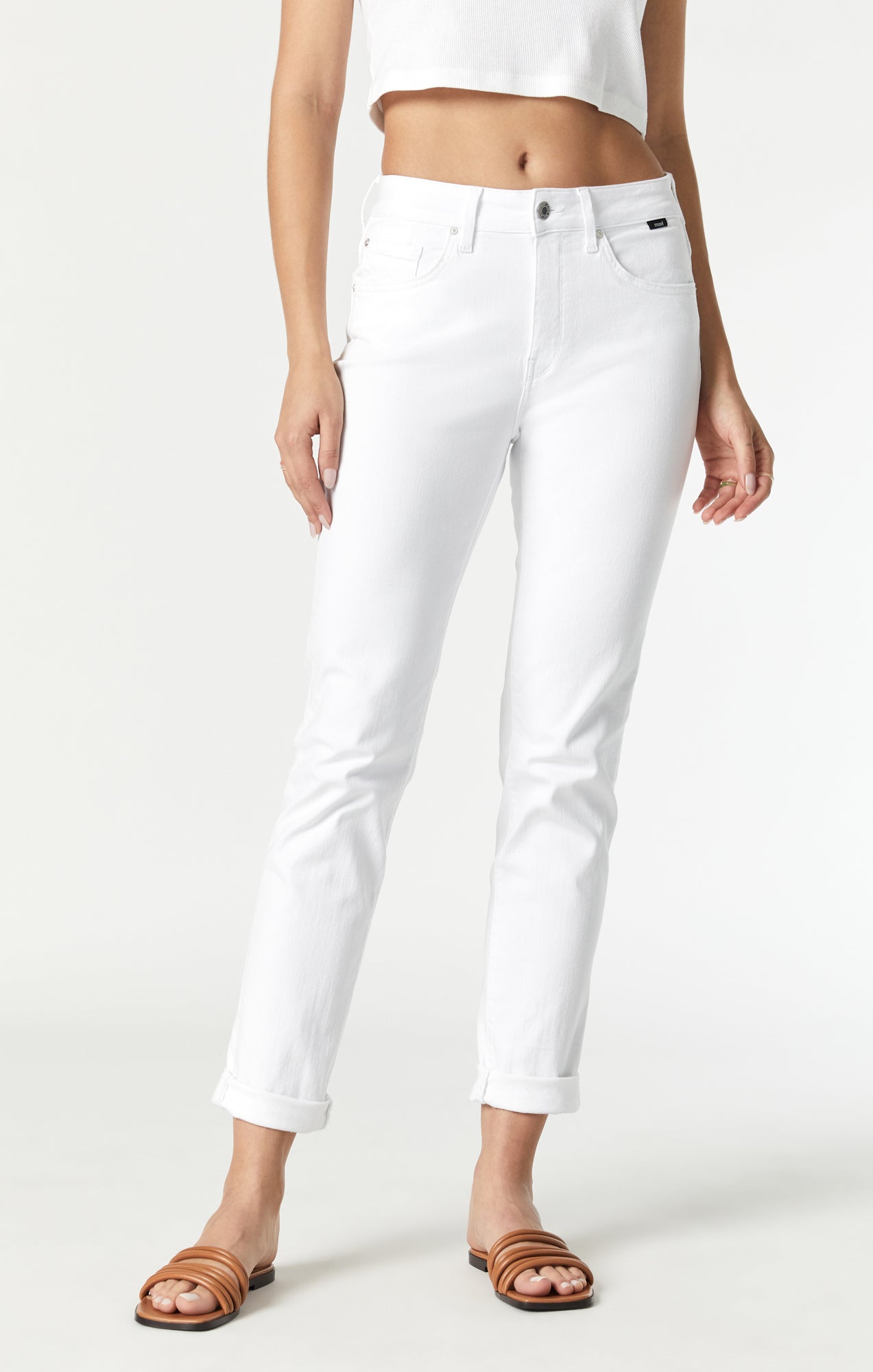KATHLEEN SLIM BOYFRIEND IN WHITE FEATHER BLUE - Mavi Jeans