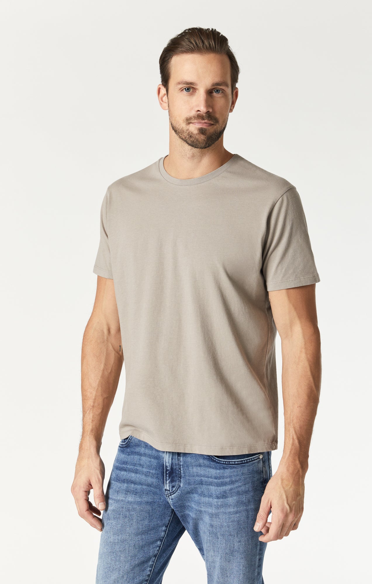 CREW NECK T-SHIRT IN MOON ROCK - Mavi Jeans