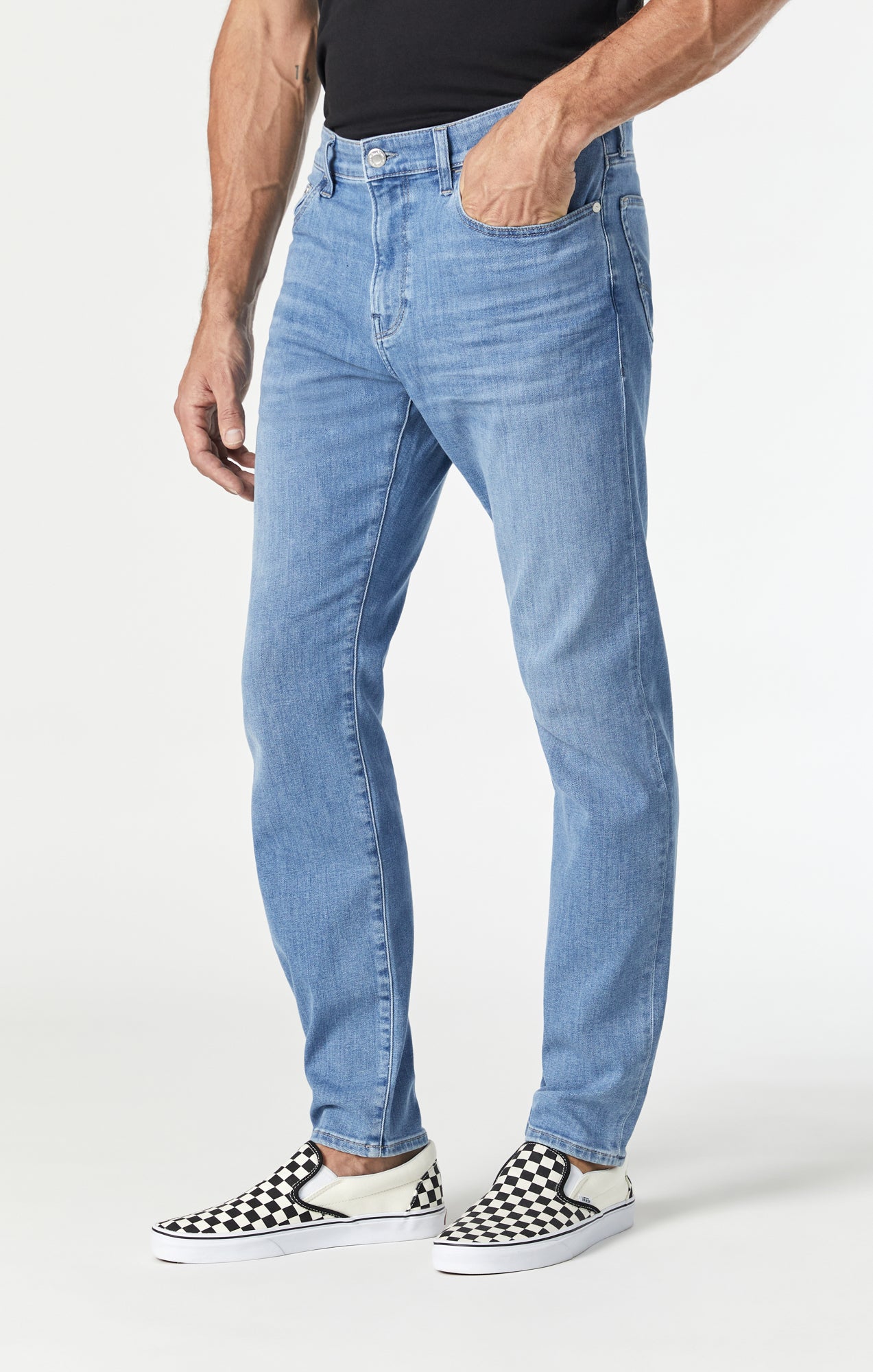 Mavi Men's Jake Slim Leg In Mid Feather Blue