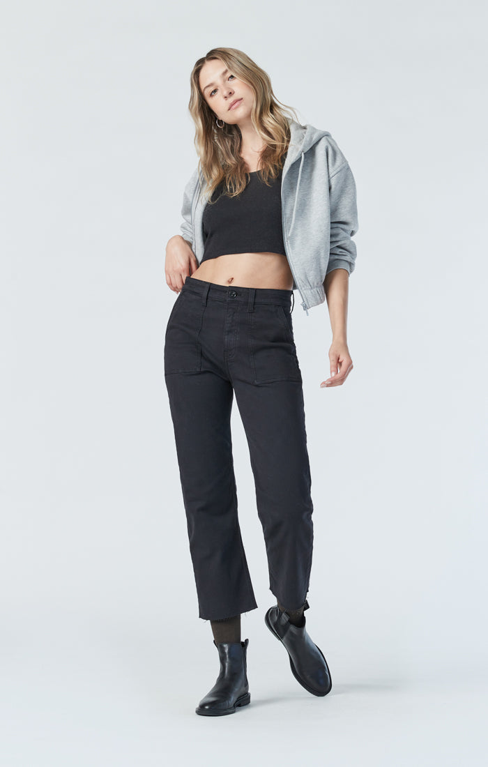 SHELIA FRONT POCKET STRAIGHT IN BLACK BEAUTY TWILL - Mavi Jeans
