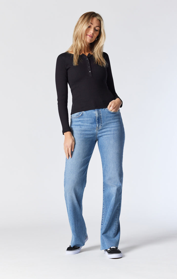 Mguotp High Rise Jeans for Women Womens High Waisted Jeans Four-Button  Women's High-Waisted Sexy High Waisted Jeans, Blue, Small : :  Clothing, Shoes & Accessories