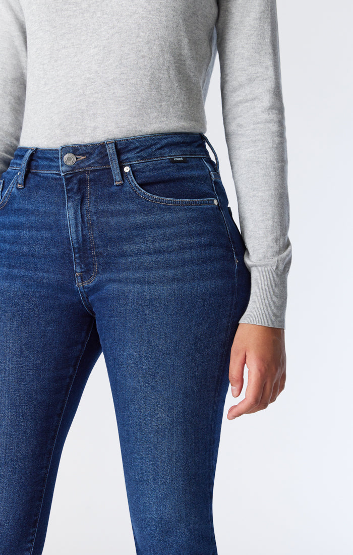 VIOLA STRAIGHT LEG  IN DARK BRUSHED FLEX BLUE - Mavi Jeans