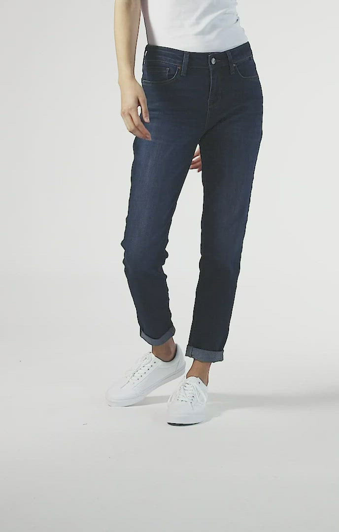 ADA BOYFRIEND JEANS IN INDIGO BRUSHED TRIBECA - Mavi Jeans