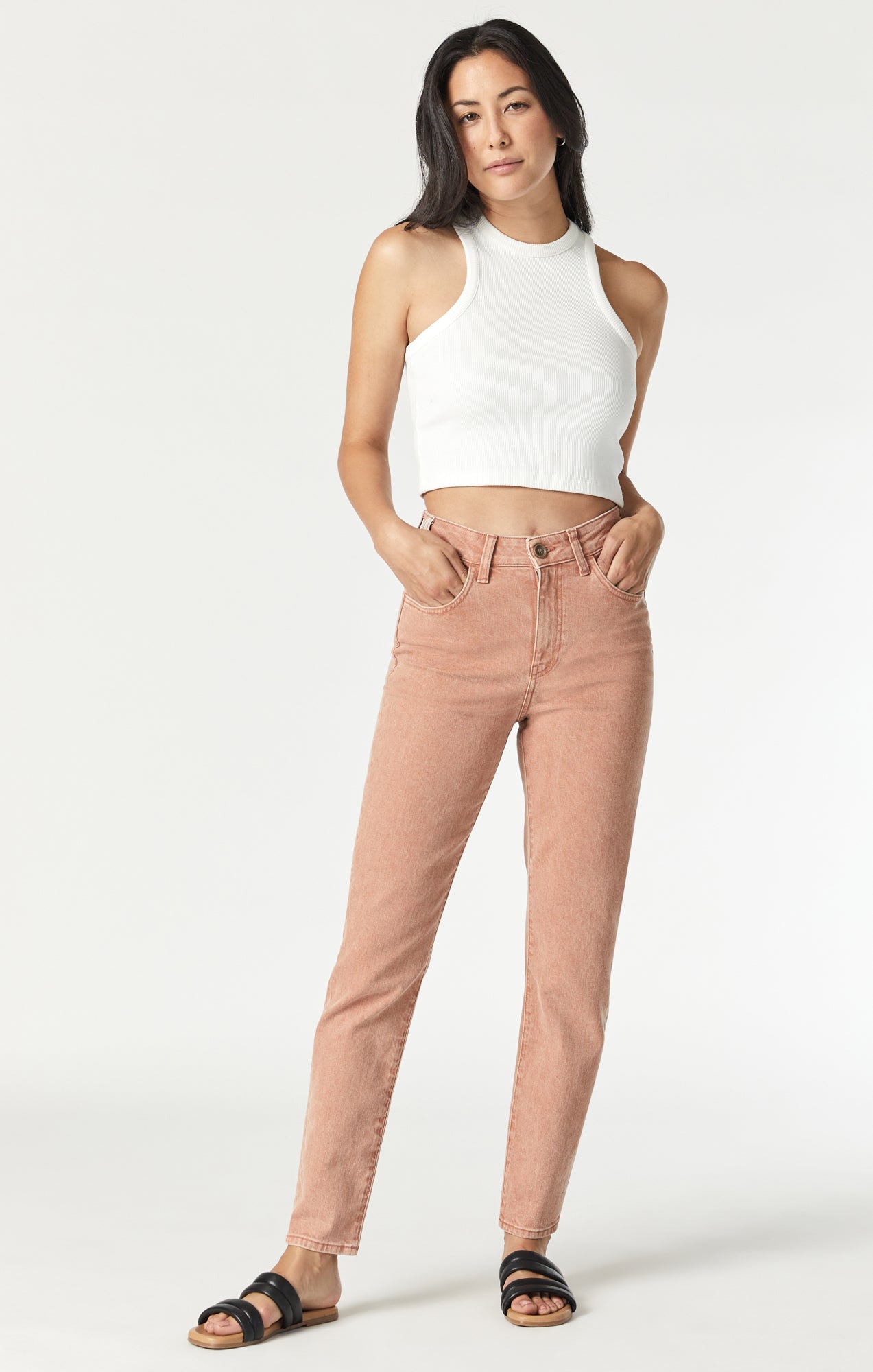 CINDY MOM JEANS IN SUNBURN NATURAL DYE - Mavi Jeans