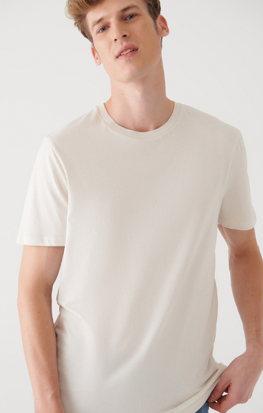 Mavi Men's Basic Crew Neck T-Shirt In Off White