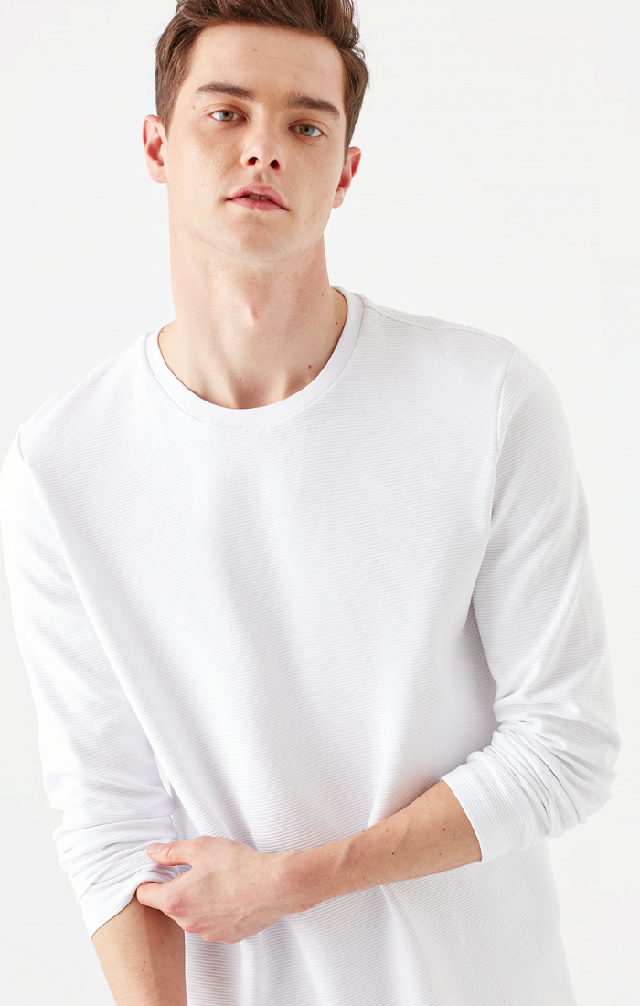 Mavi Men's Long Sleeve T-Shirt In White