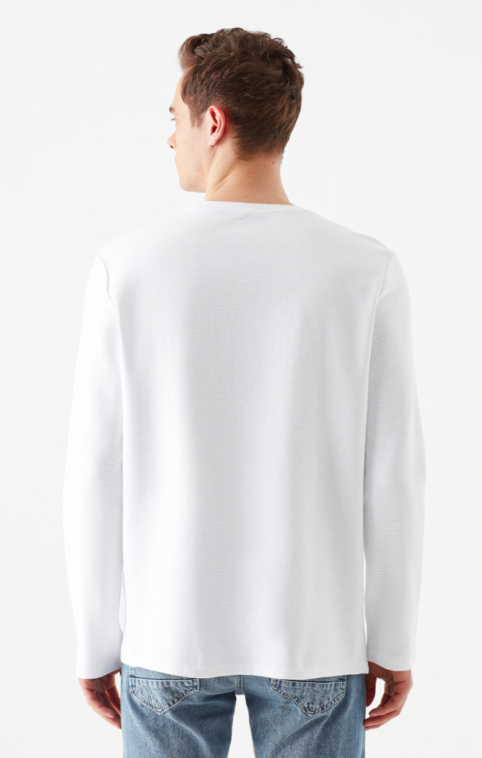 Mavi Men's Long Sleeve T-Shirt In White