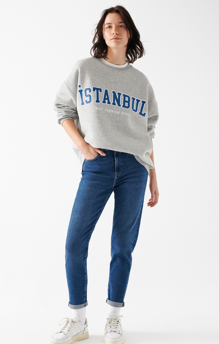 CINDY MOM JEANS IN DARK GOLD SHAPE - Mavi Jeans