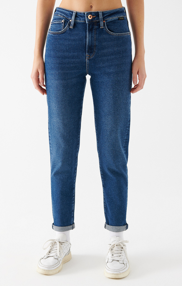 CINDY MOM JEANS IN DARK GOLD SHAPE - Mavi Jeans