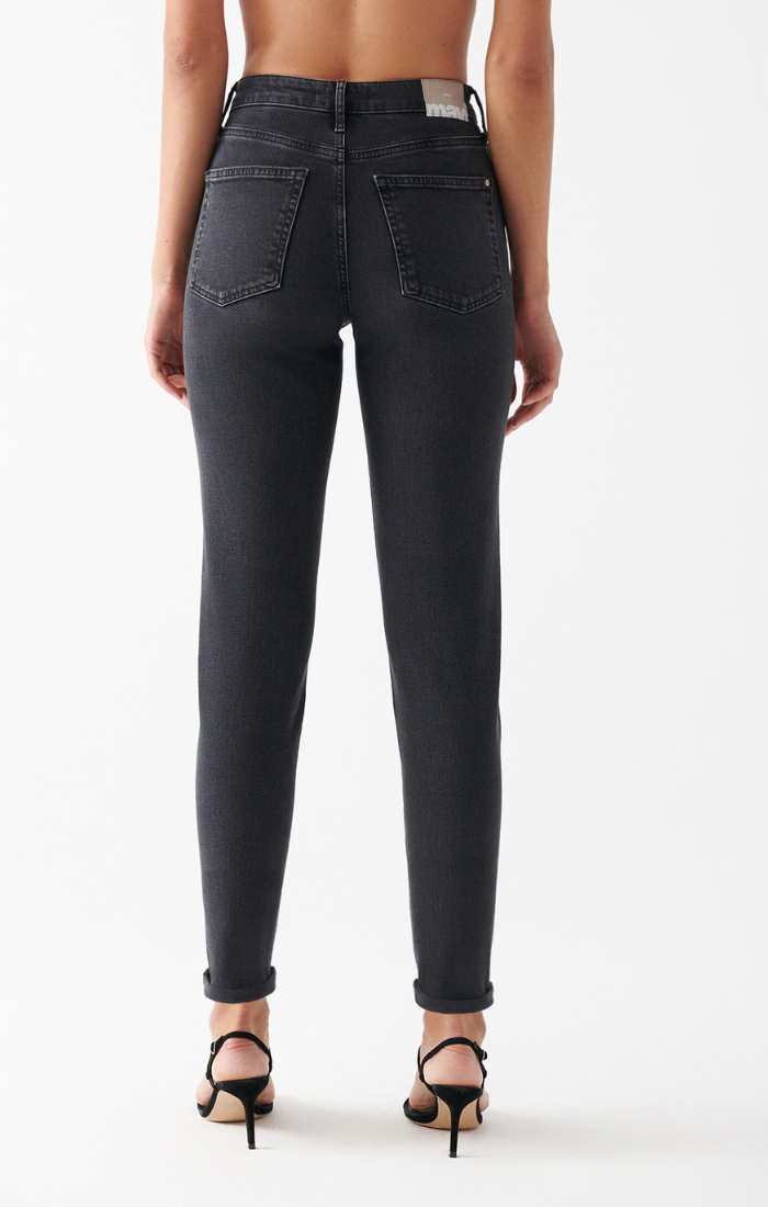 CINDY MOM JEANS IN MID SMOKE DENIM - Mavi Jeans