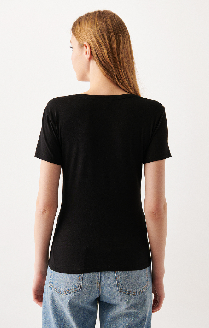 e.s. functional-t-shirt seamless-warm, ladies' black/gentianblue