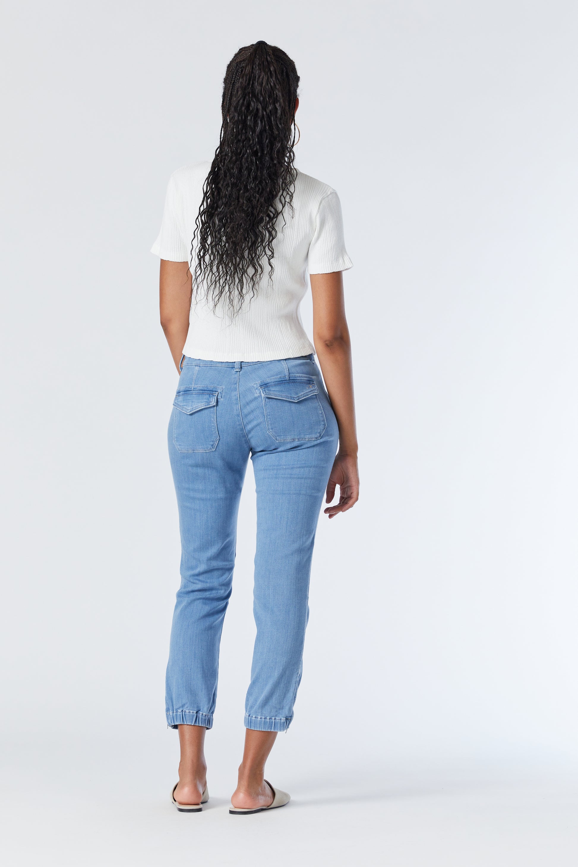 IVY SLIM CARGO IN LIGHT FEATHER BLUE - Mavi Jeans