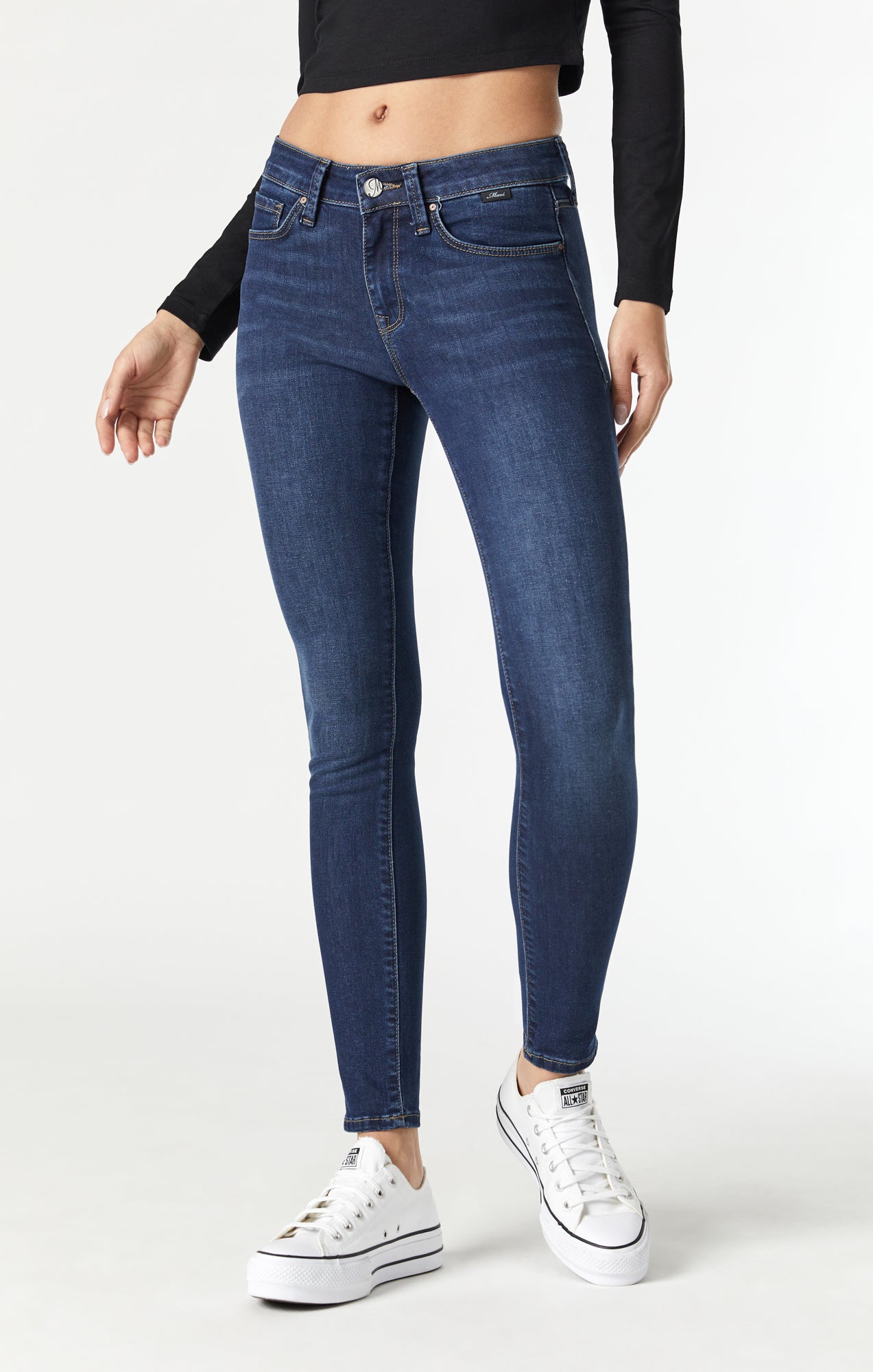 Mavi Women's Alissa Super Skinny Jeans In Light Brushed Indigo Shape