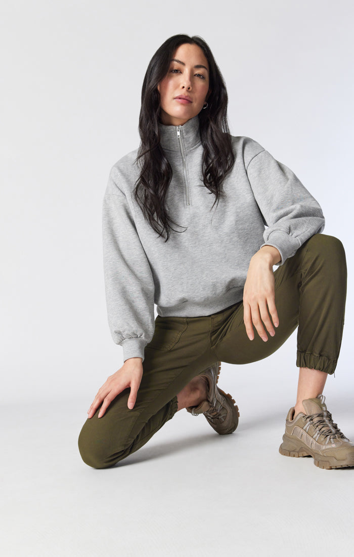 IVY SLIM CARGO PANTS IN DARK JADE TWILL - Mavi Jeans