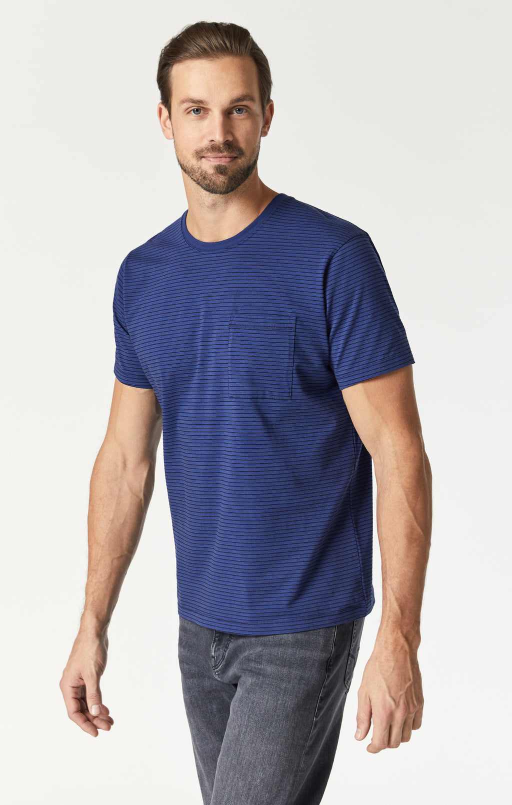 STRIPED T-SHIRT IN TWILIGHT BLUE - Mavi Jeans