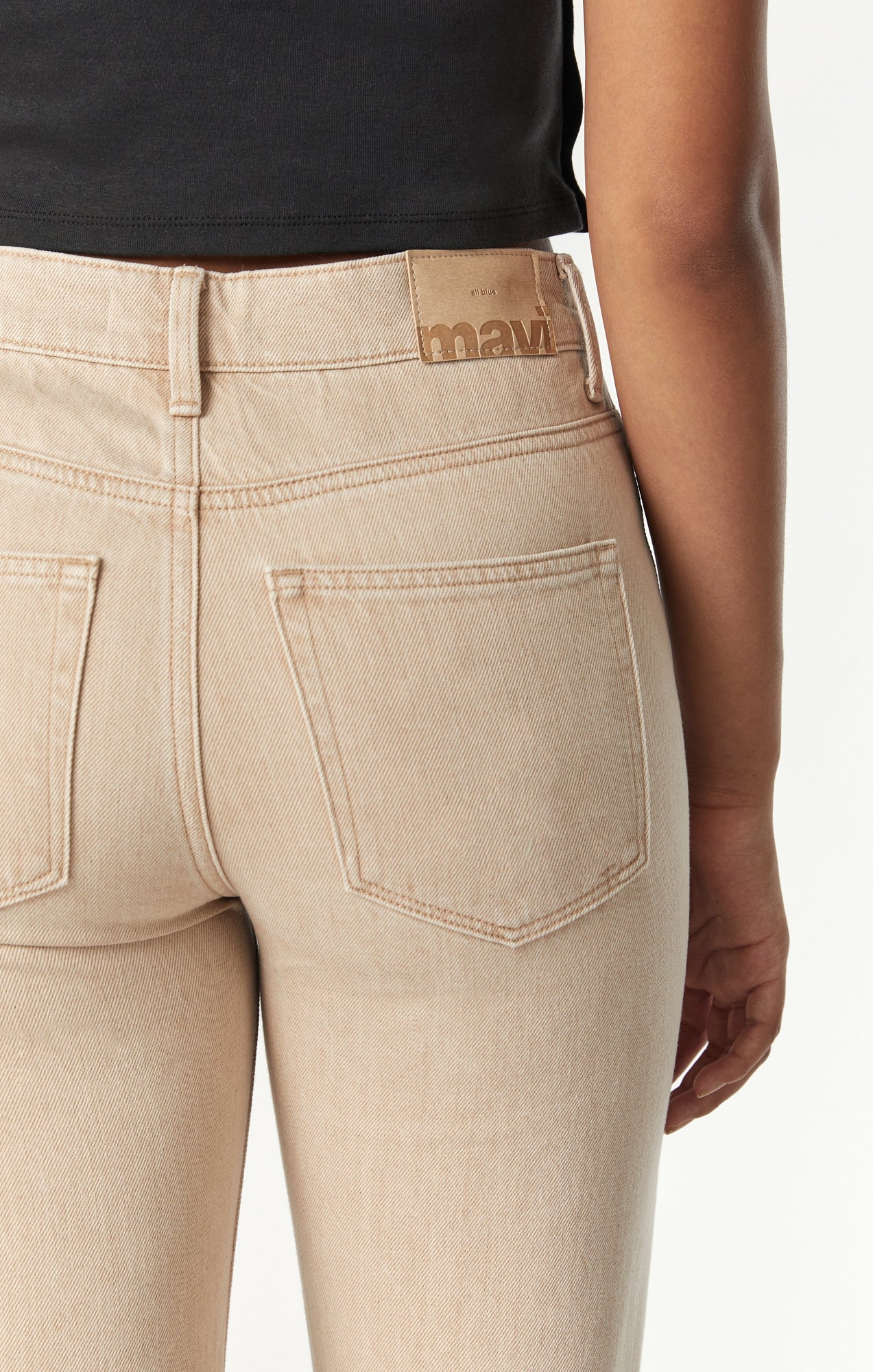 VICTORIA WIDE LEG JEANS IN BEIGE NATURAL DYE - Mavi Jeans