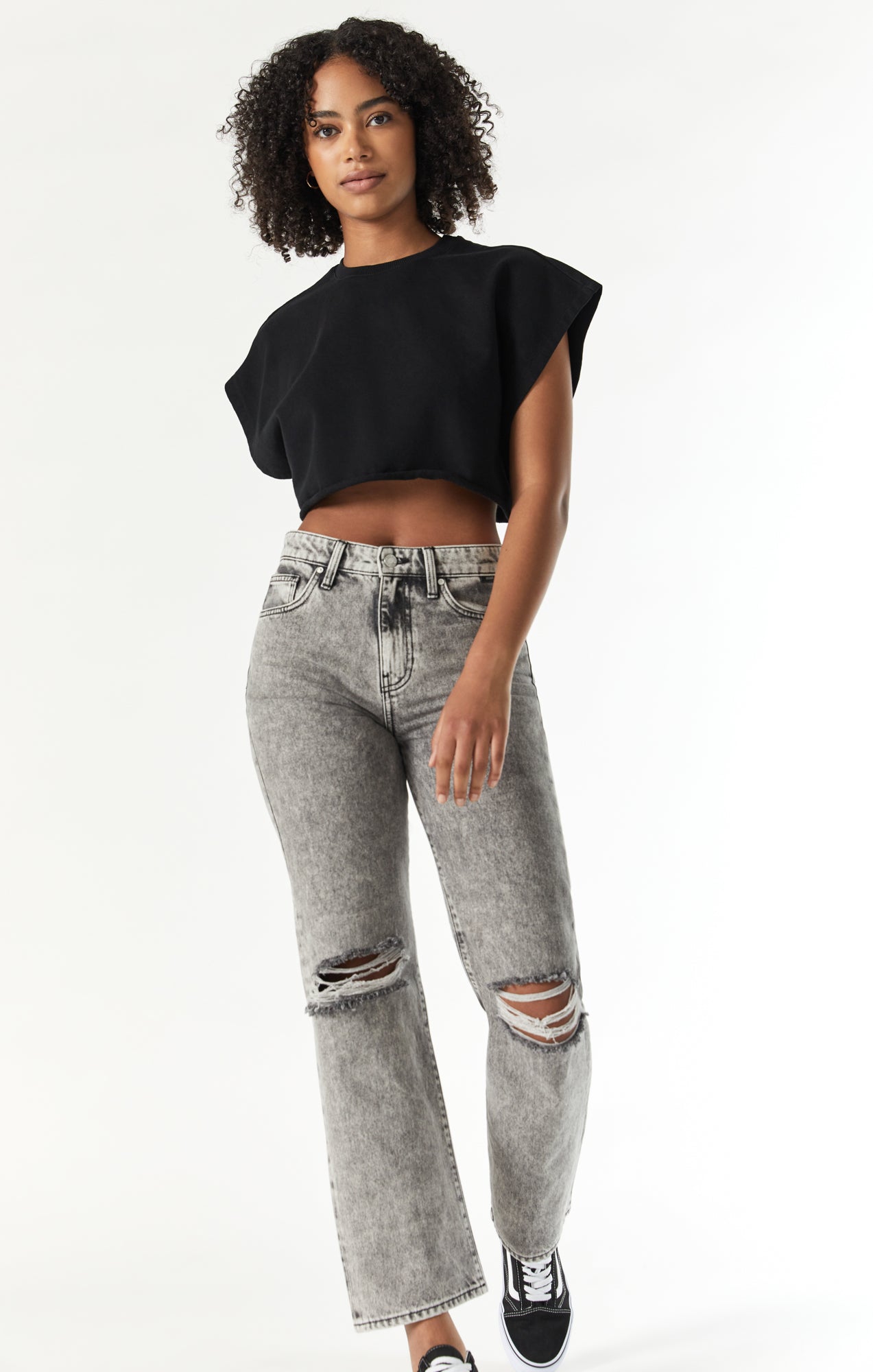 BARCELONA WIDE LEG IN LIGHT SMOKE TRUE BLUE - Mavi Jeans