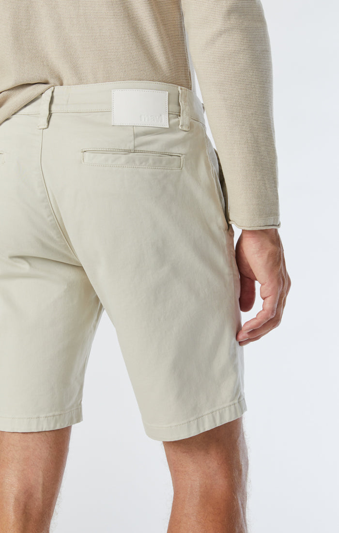 Mavi Men's Jacob Crop Shorts in Silver Birch Twill