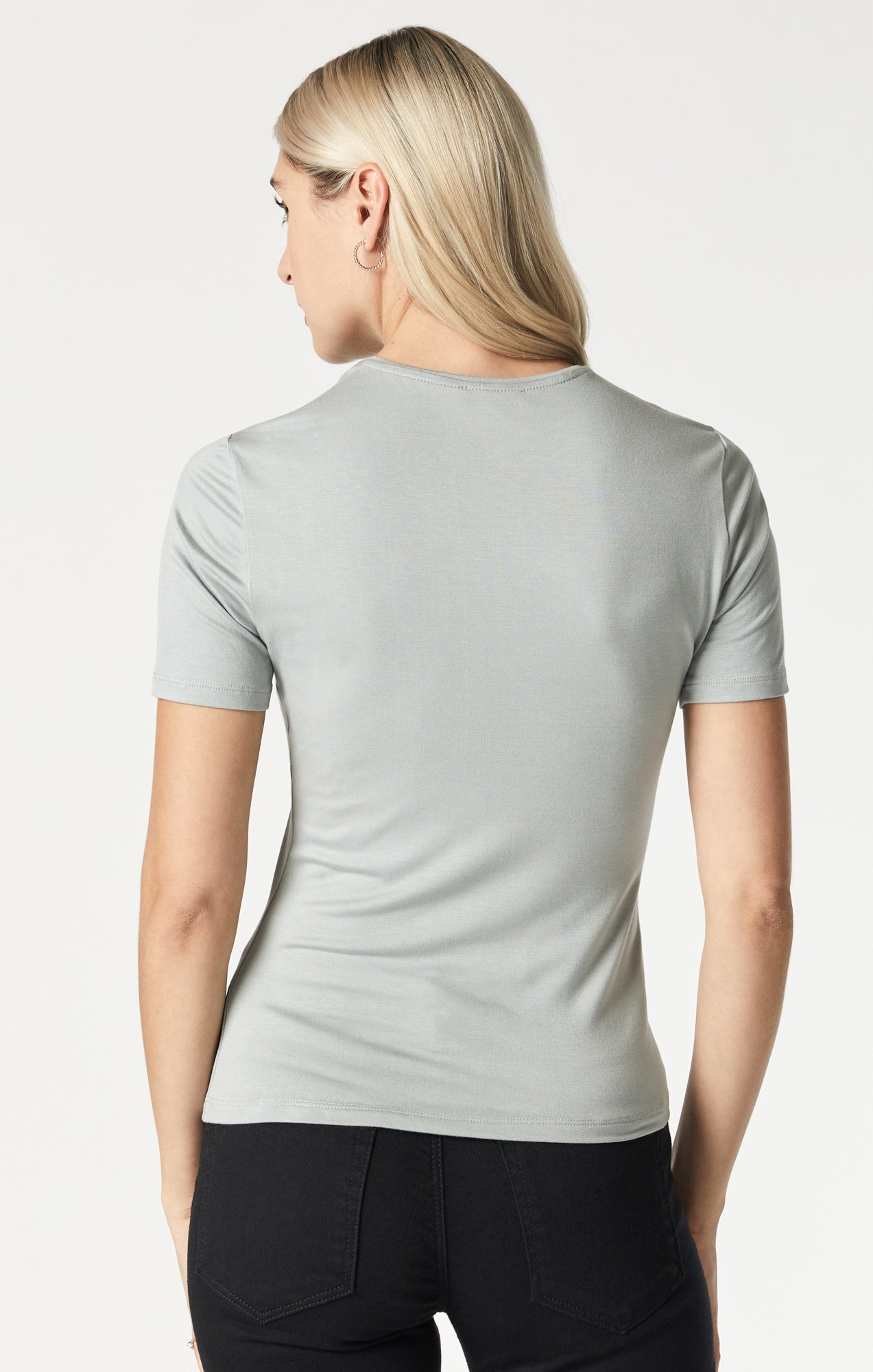 LUXE CREW NECK T-SHIRT IN BELGIAN BLOCK - Mavi Jeans