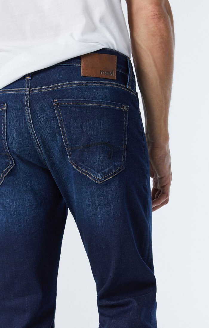 Mens straight leg blue hot sale jeans