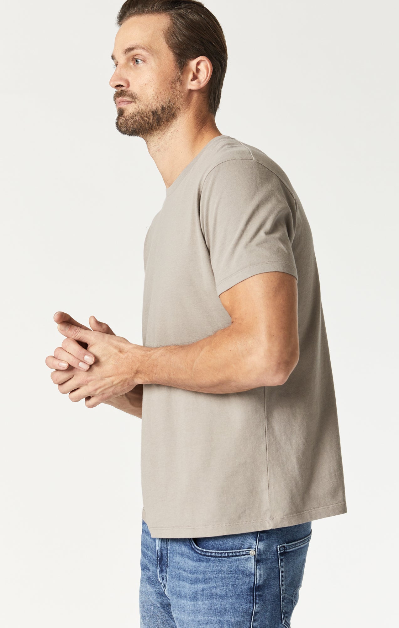 CREW NECK T-SHIRT IN MOON ROCK - Mavi Jeans