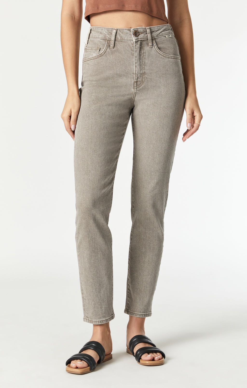 CINDY MOM JEANS IN BROWN NATURAL DYE - Mavi Jeans