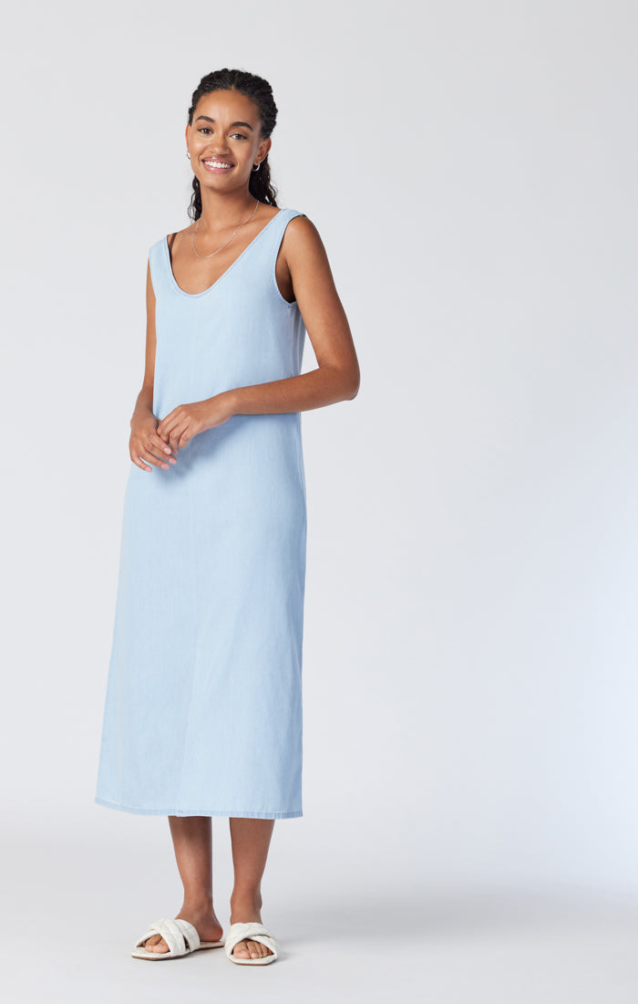 JUNE DENIM SHIRT DRESS IN LIGHT SOFT DENIM - Mavi Jeans