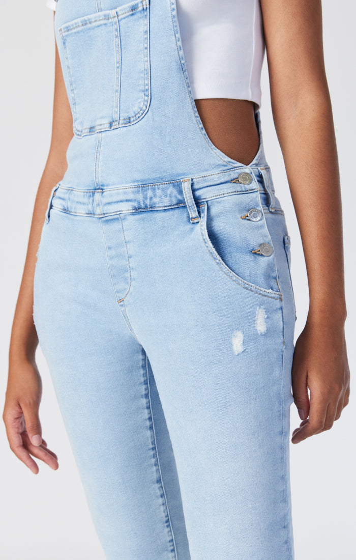 EDERA OVERALLS IN LIGHT RIPPED LA VINTAGE - Mavi Jeans
