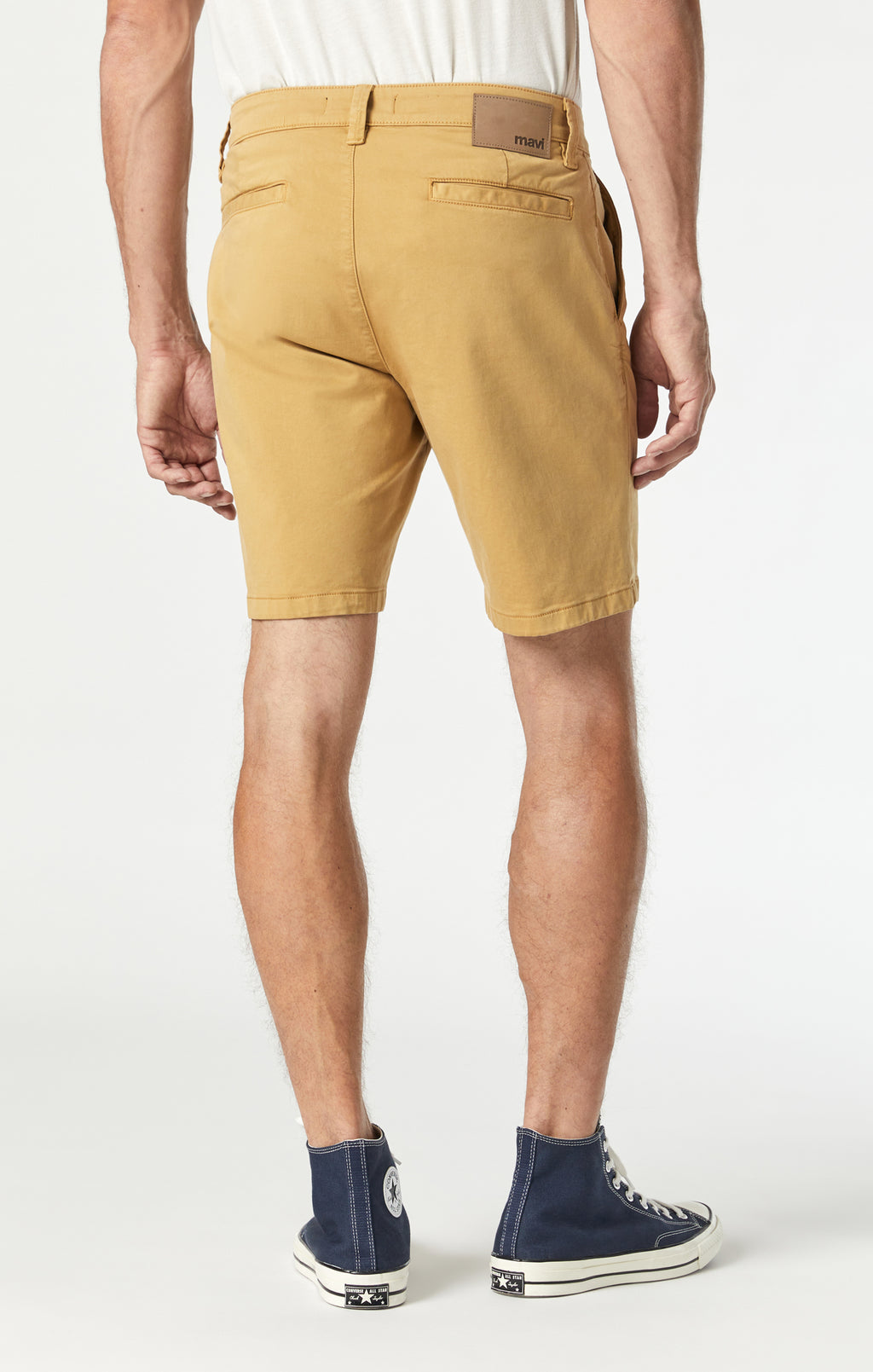 JACOB CROP SHORTS IN MUSTARD GOLD TWILL - Mavi Jeans
