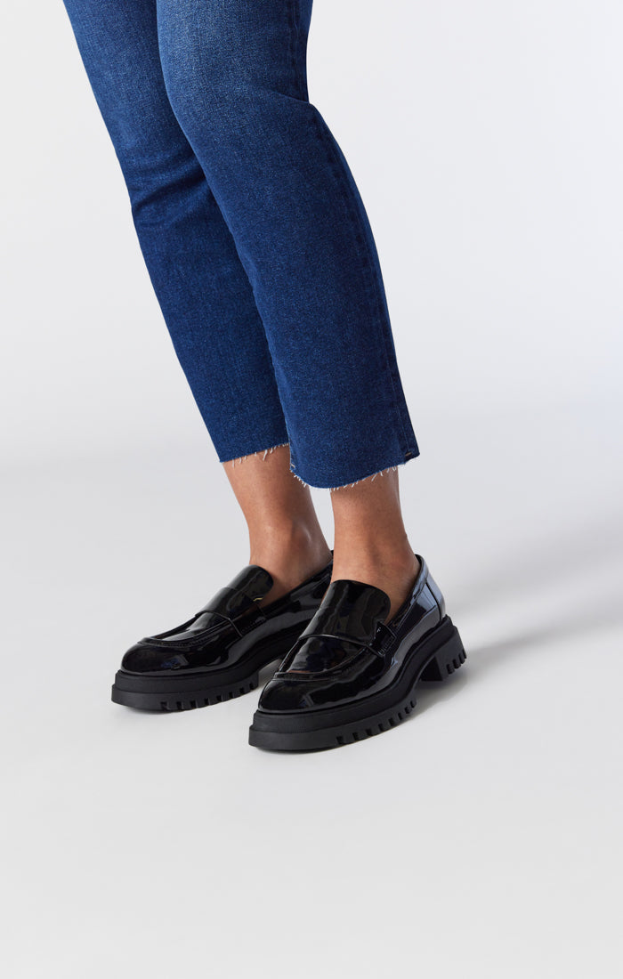 VIOLA STRAIGHT LEG  IN DARK BRUSHED FLEX BLUE - Mavi Jeans