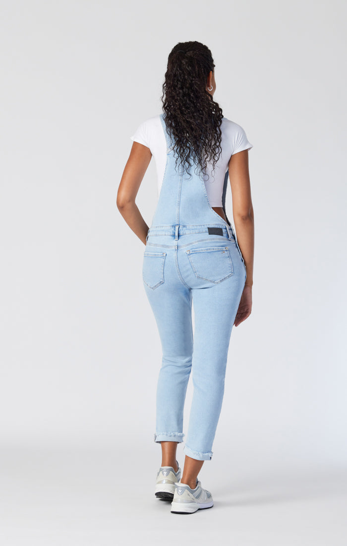 EDERA OVERALLS IN LIGHT RIPPED LA VINTAGE - Mavi Jeans