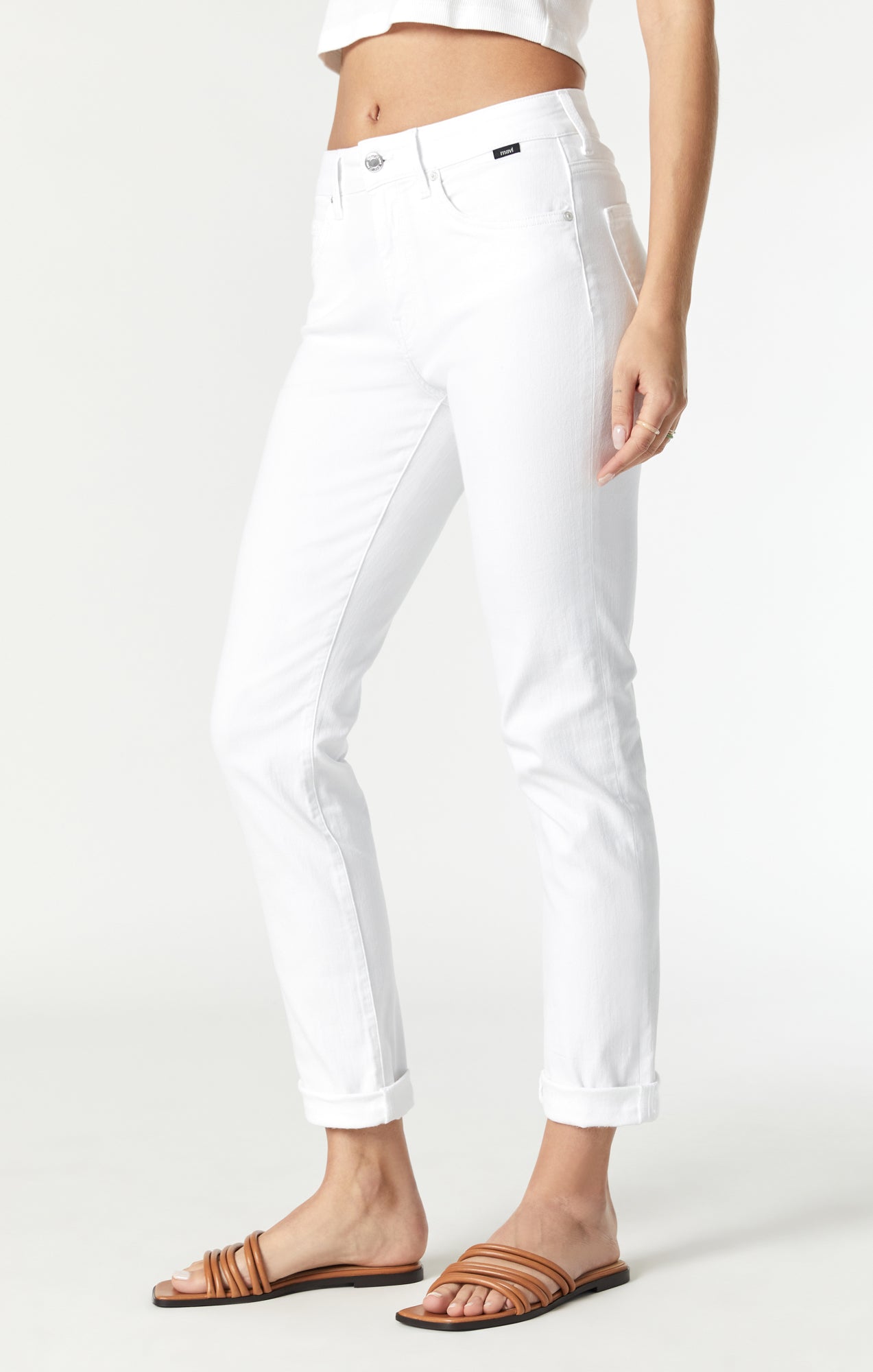 KATHLEEN SLIM BOYFRIEND IN WHITE FEATHER BLUE - Mavi Jeans