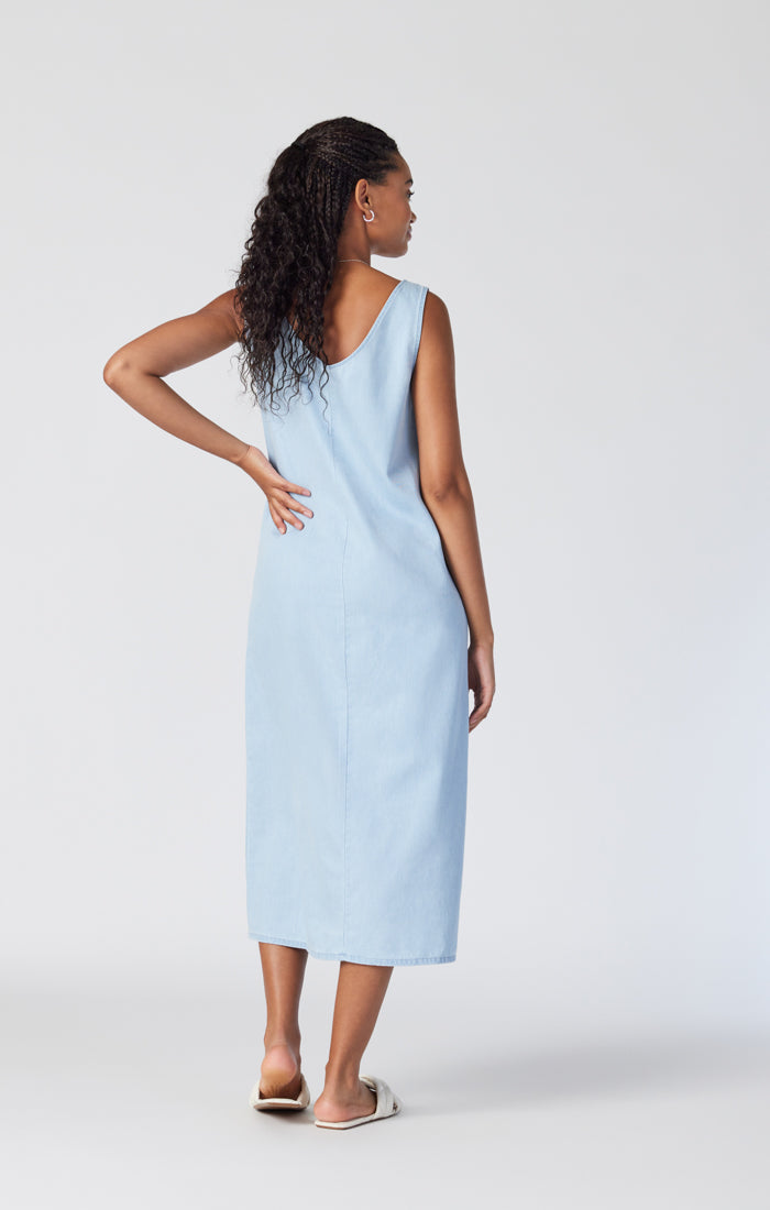 JUNE DENIM SHIRT DRESS IN LIGHT SOFT DENIM - Mavi Jeans