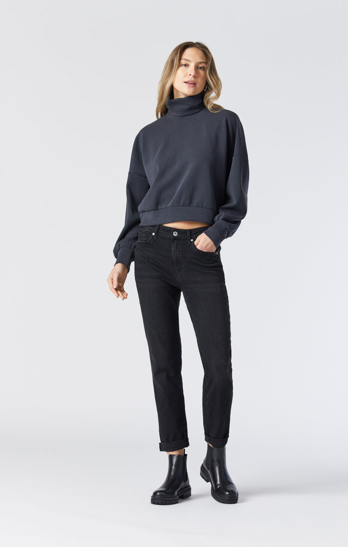 KATHLEEN SLIM BOYFRIEND IN BLACK FEATHER BLUE - Mavi Jeans