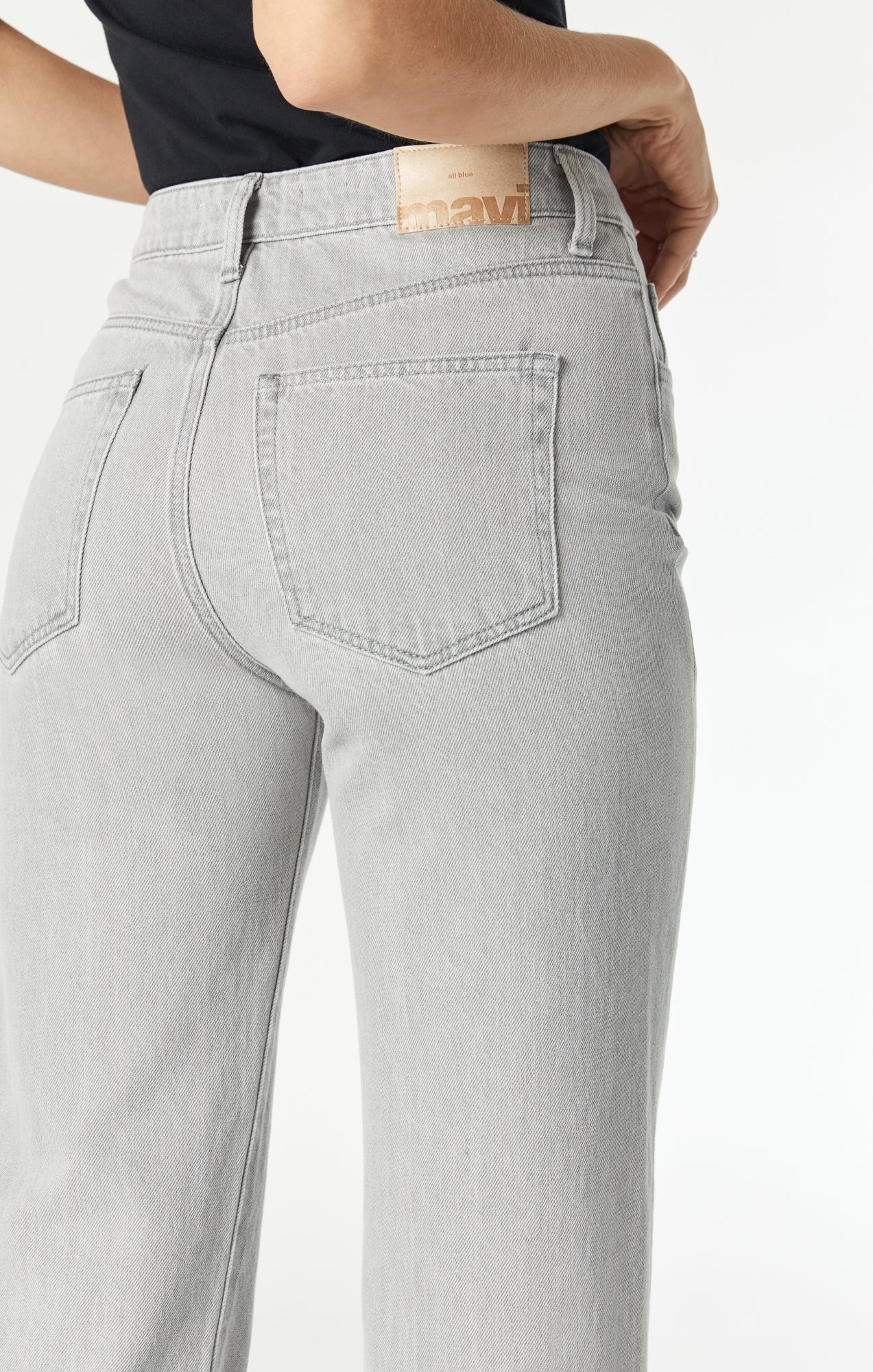 VICTORIA WIDE LEG IN STONE NATURAL DYE - Mavi Jeans